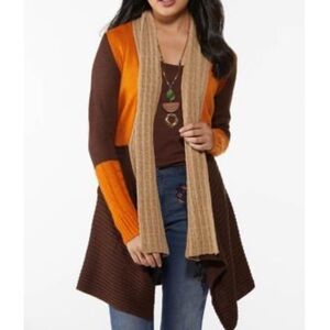 Cato’s Fashion Shawl Collared Cardigan fall color sweater cardigan size Large